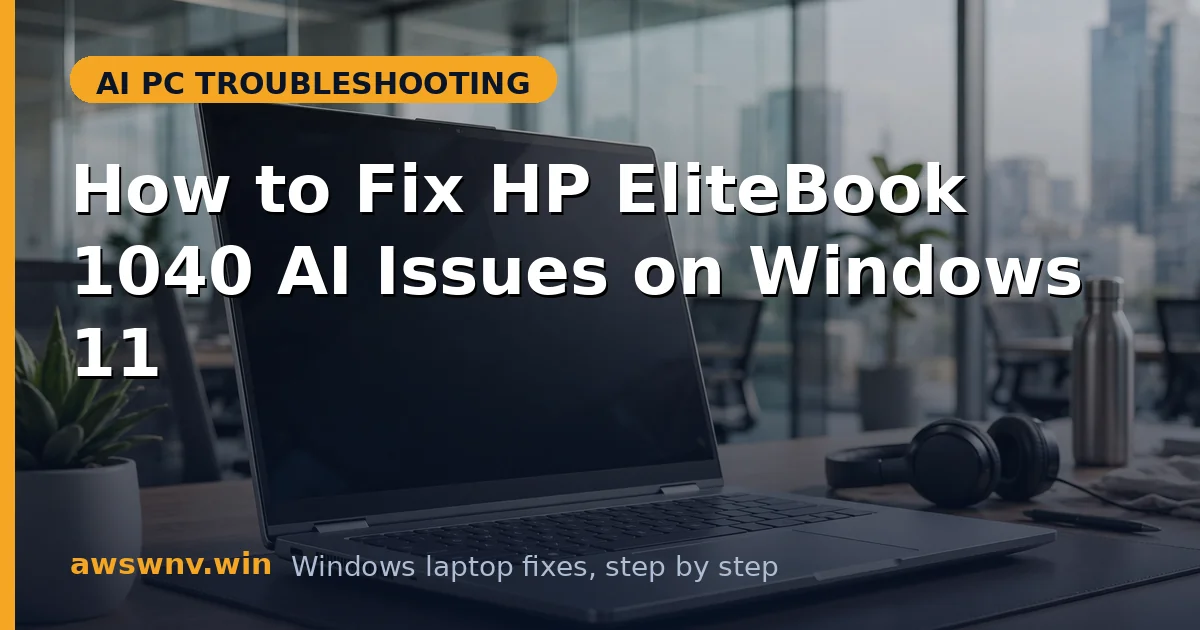 How to Fix HP EliteBook 1040 AI Issues on Windows 11