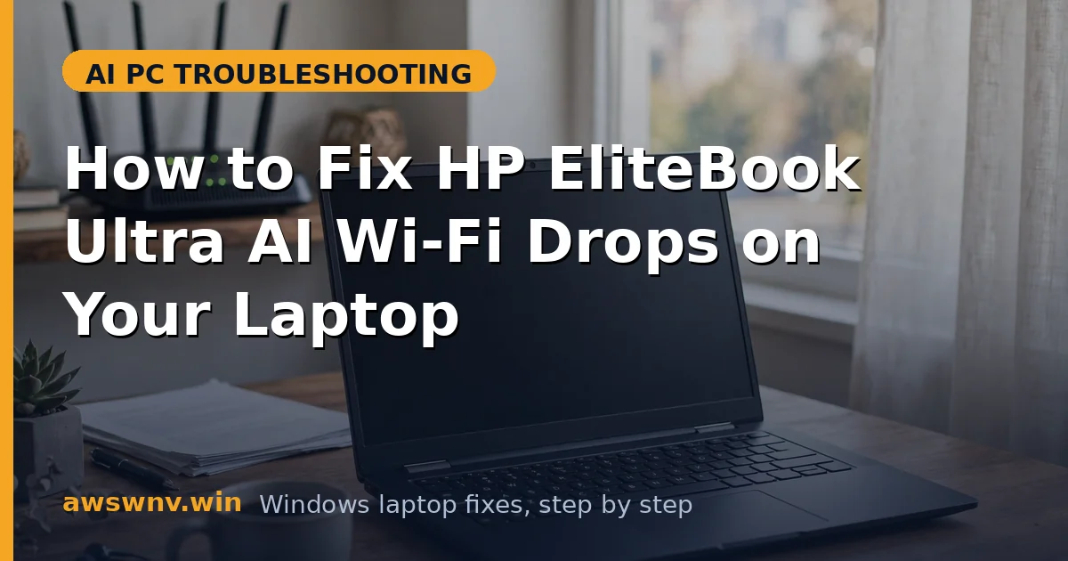 How to Fix HP EliteBook Ultra AI Wi-Fi Drops on Your Laptop