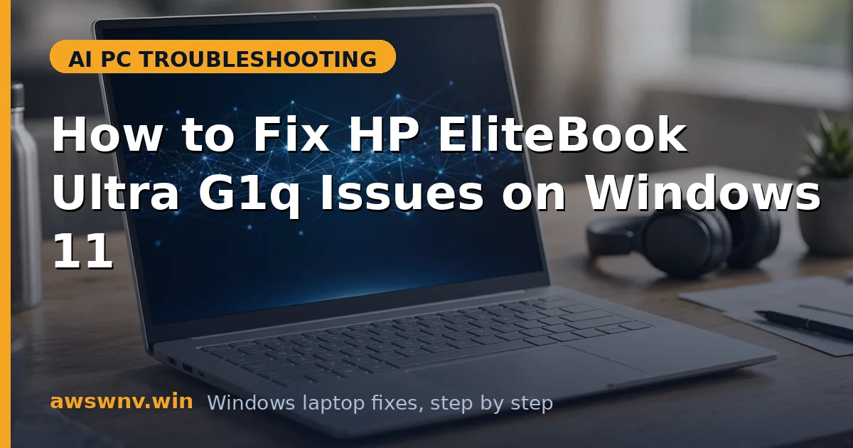 How to Fix HP EliteBook Ultra G1q Issues on Windows 11