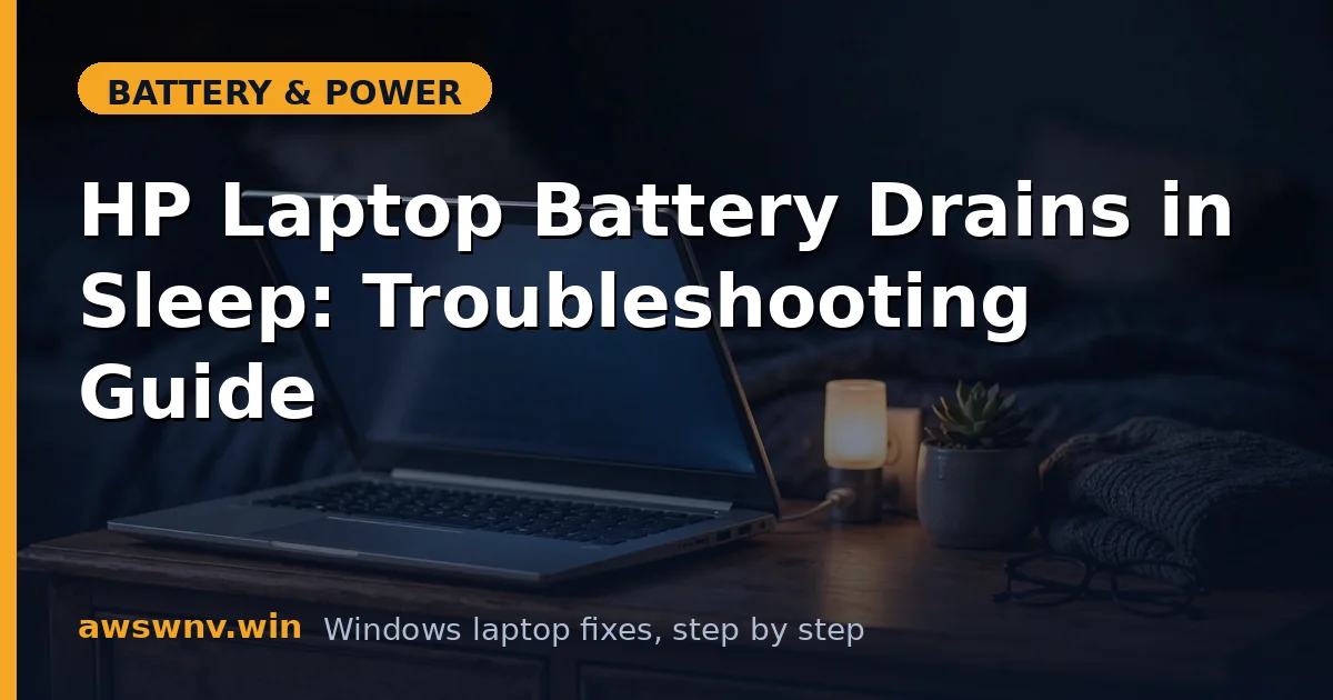 HP Laptop Battery Drains in Sleep: Troubleshooting Guide