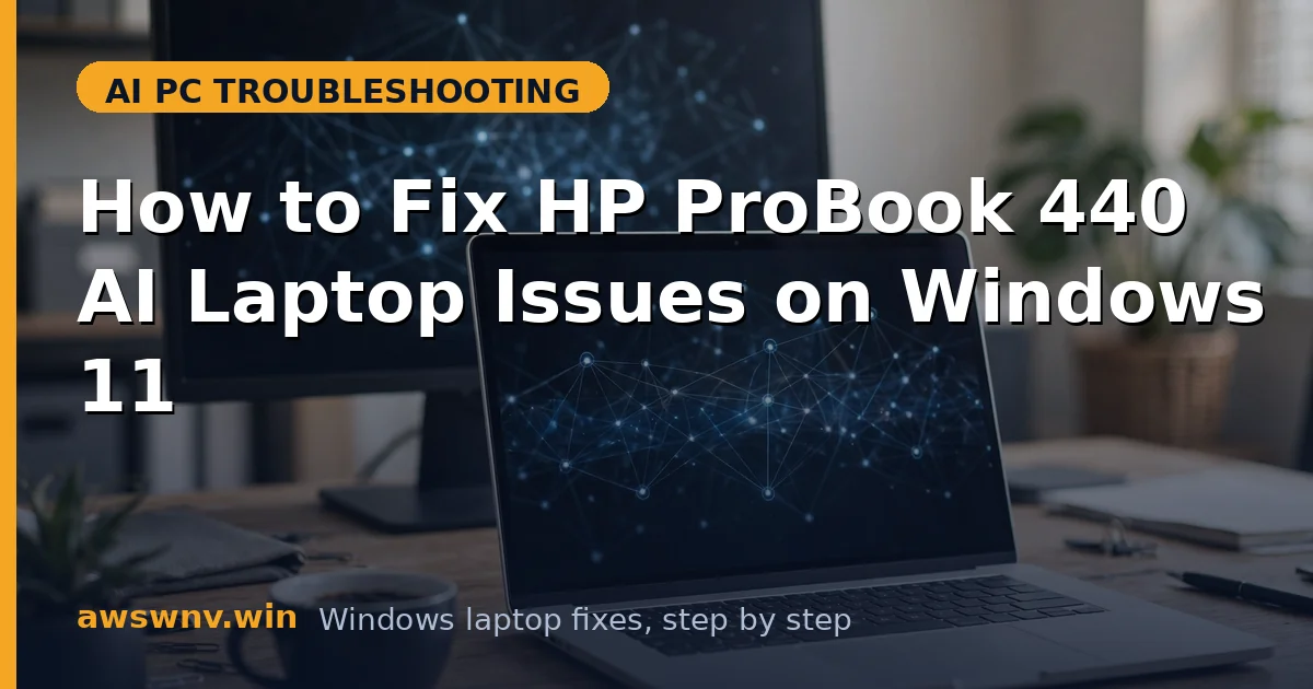 How to Fix HP ProBook 440 AI Laptop Issues on Windows 11