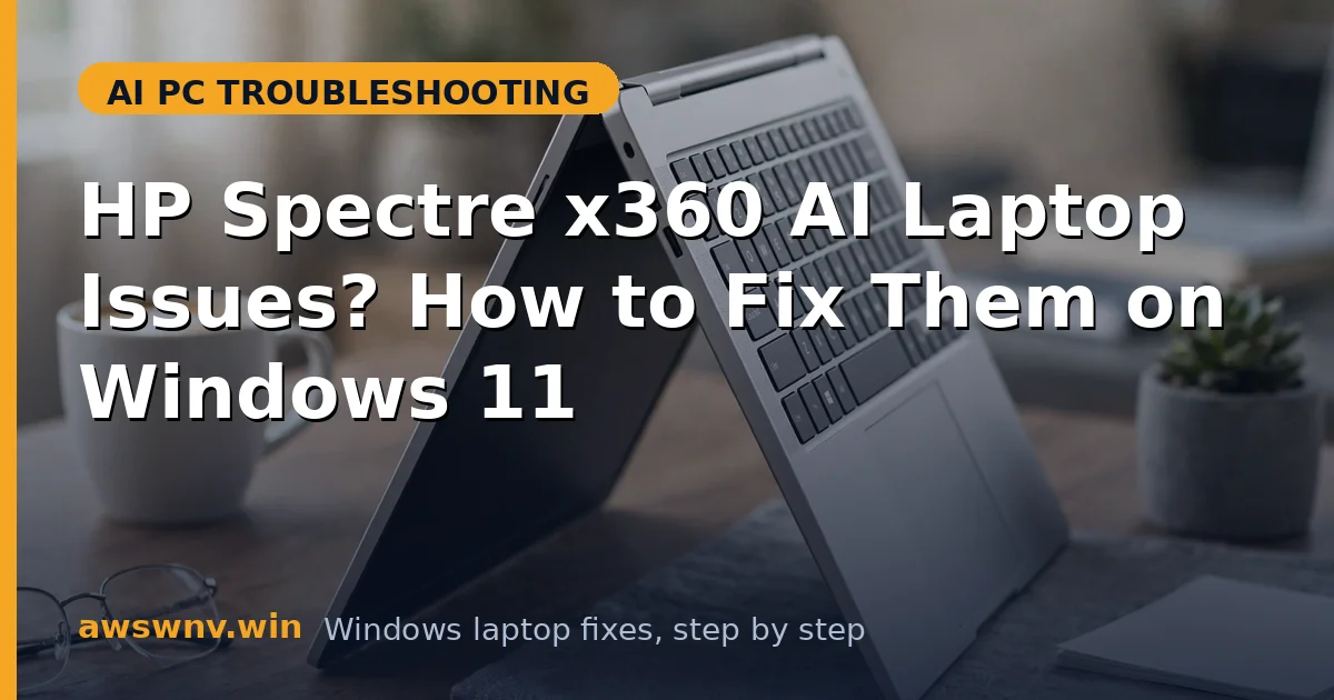HP Spectre x360 AI Laptop Issues? How to Fix Them on Windows 11