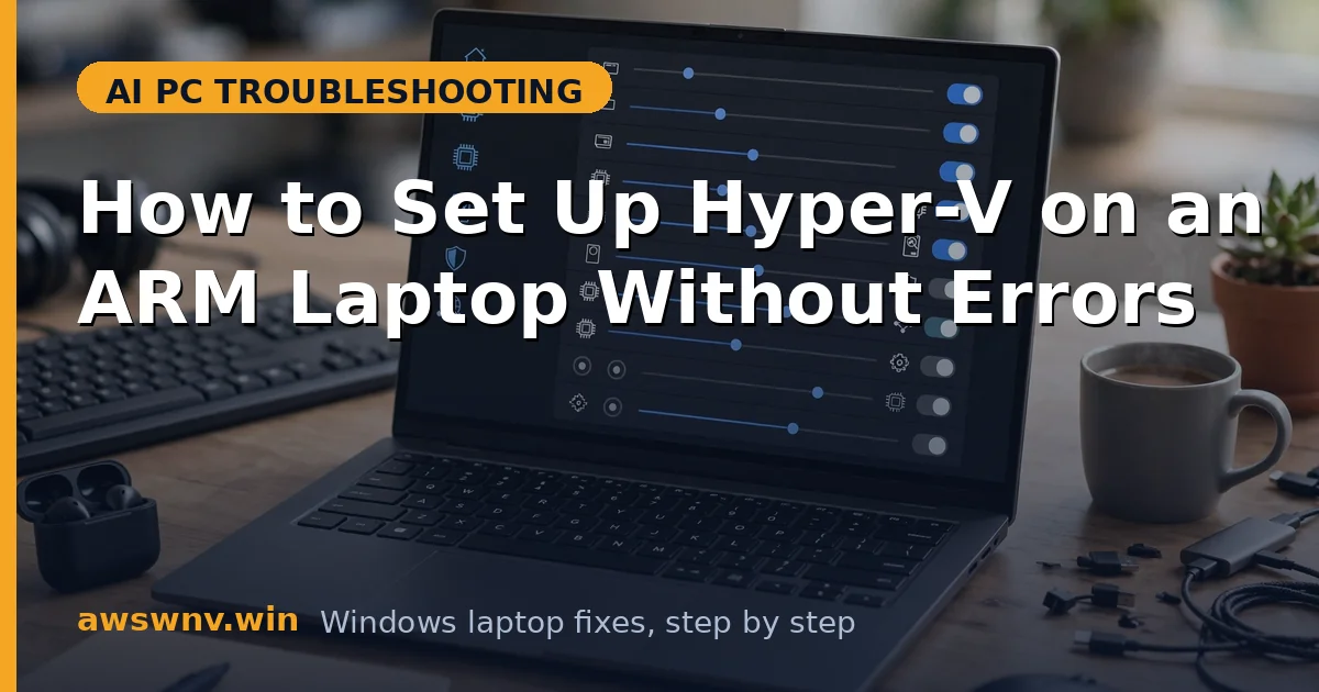 How to Set Up Hyper-V on an ARM Laptop Without Errors