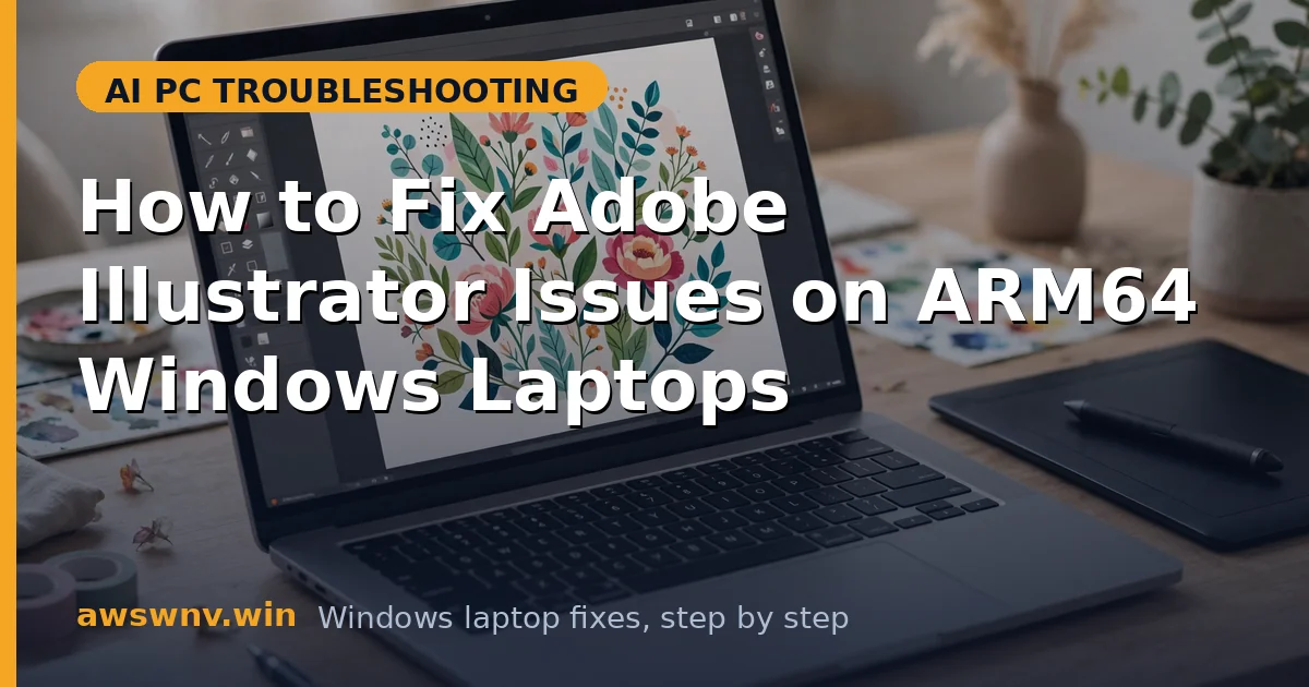 How to Fix Adobe Illustrator Issues on ARM64 Windows Laptops