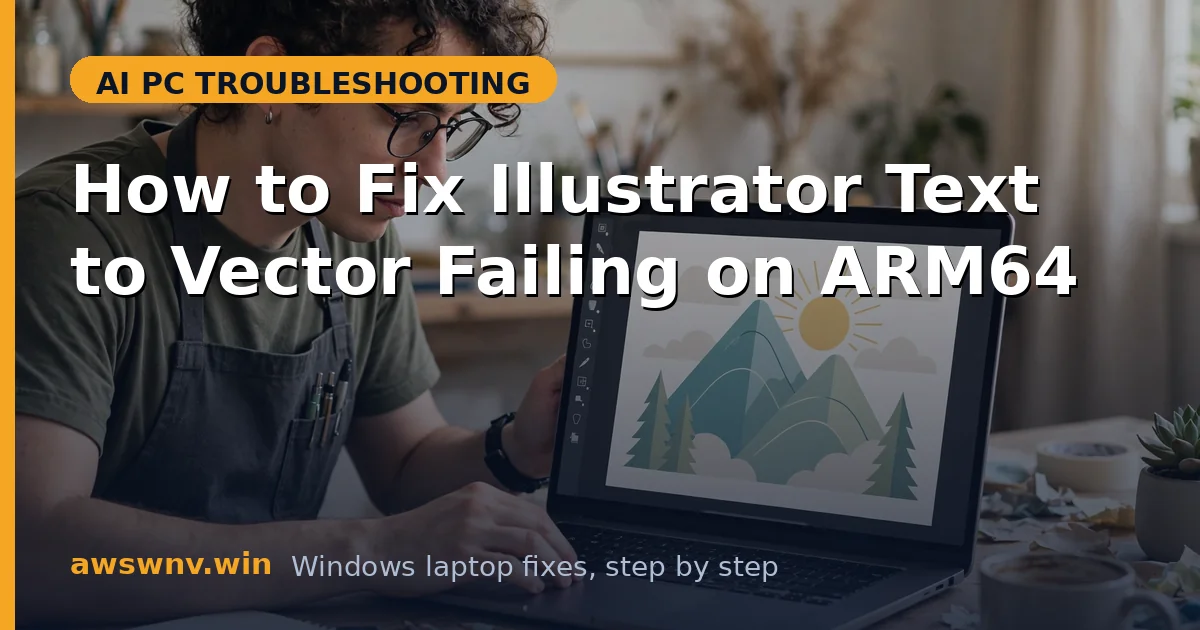 How to Fix Illustrator Text to Vector Failing on ARM64