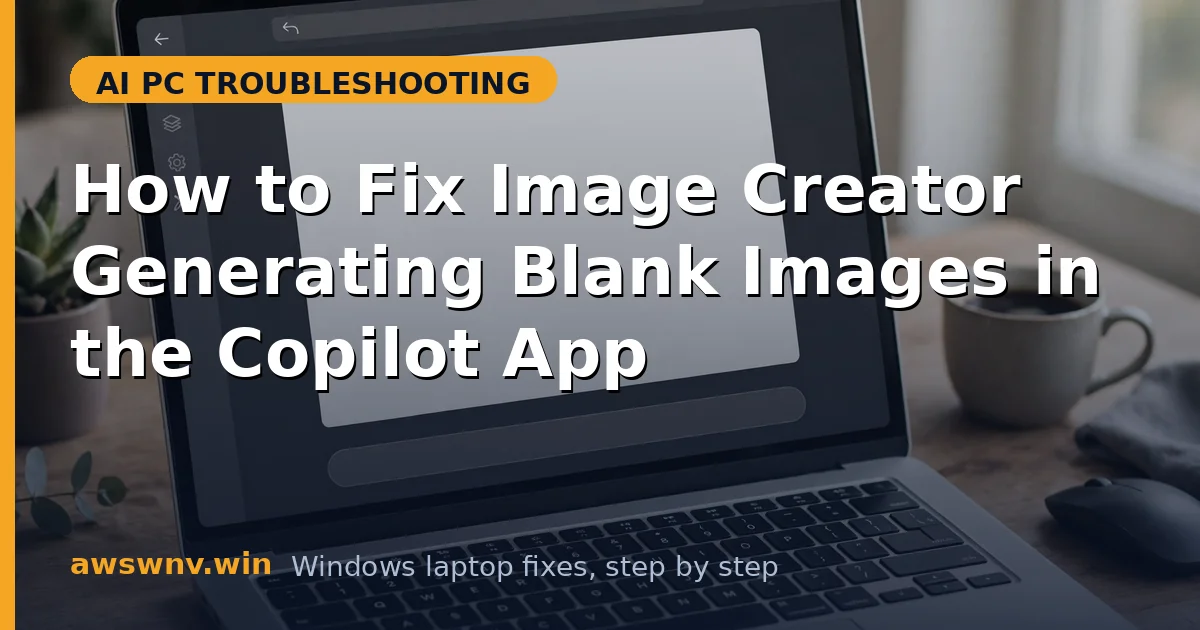 How to Fix Image Creator Generating Blank Images in the Copilot App