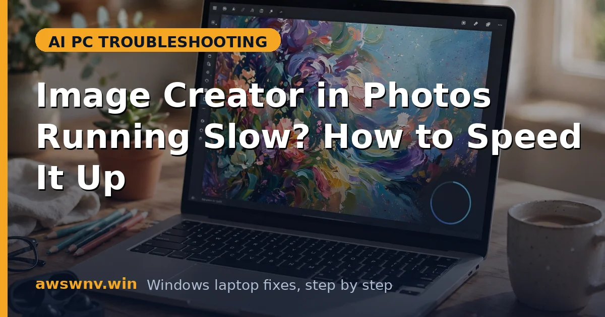 Image Creator in Photos Running Slow? How to Speed It Up