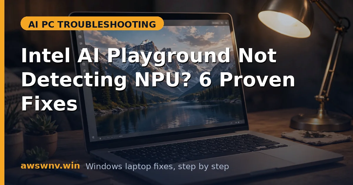 Intel AI Playground Not Detecting NPU? 6 Proven Fixes