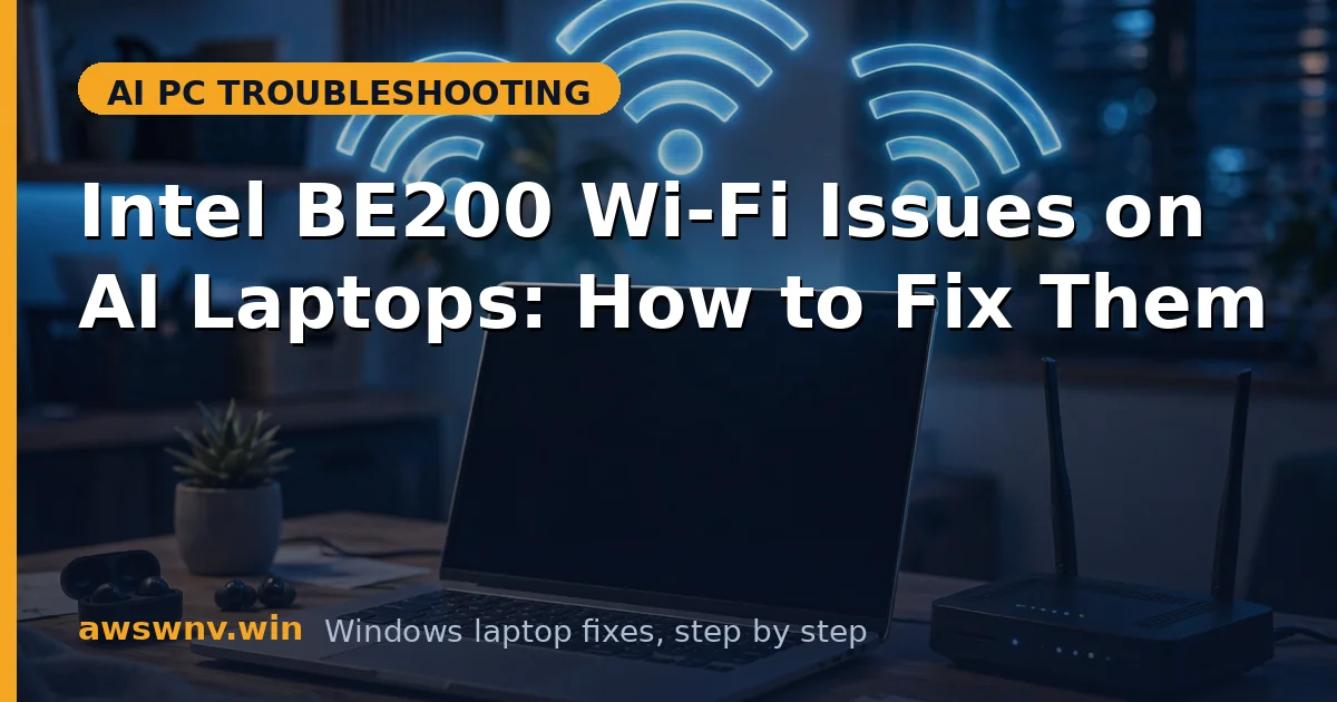 Intel BE200 Wi-Fi Issues on AI Laptops: How to Fix Them