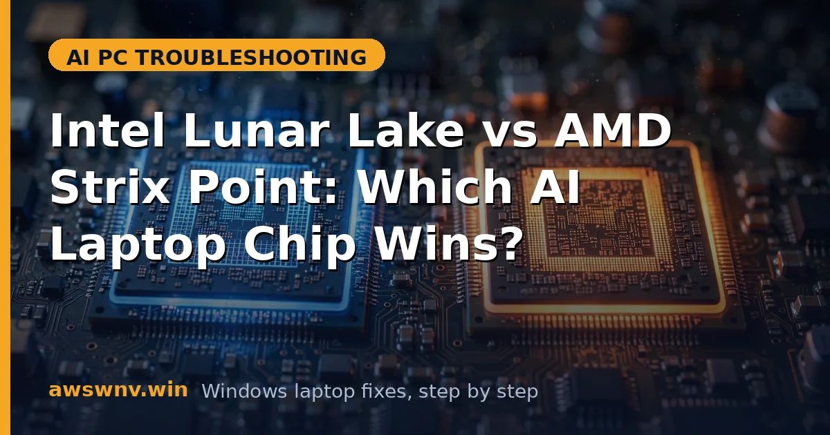 Intel Lunar Lake vs AMD Strix Point: Which AI Laptop Chip Wins?