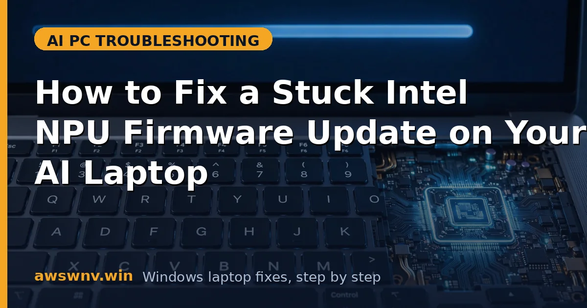 How to Fix a Stuck Intel NPU Firmware Update on Your AI Laptop