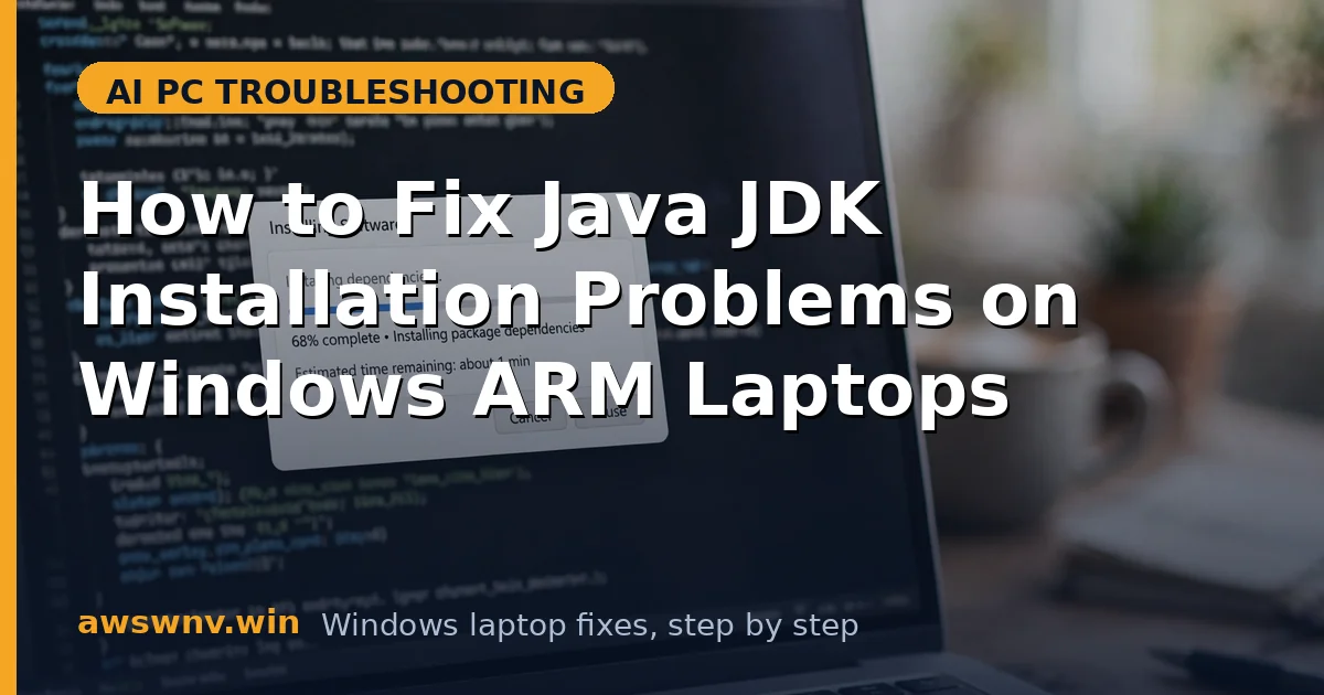 How to Fix Java JDK Installation Problems on Windows ARM Laptops