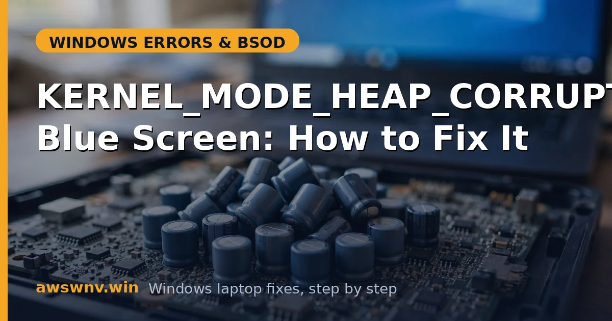 KERNEL_MODE_HEAP_CORRUPTION Blue Screen: How to Fix It