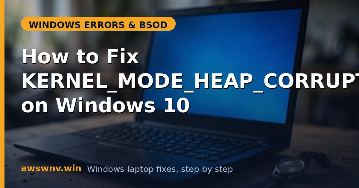 How to Fix KERNEL_MODE_HEAP_CORRUPTION on Windows 10