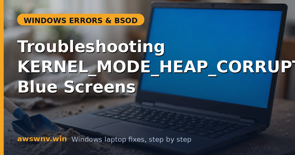 Troubleshooting KERNEL_MODE_HEAP_CORRUPTION Blue Screens