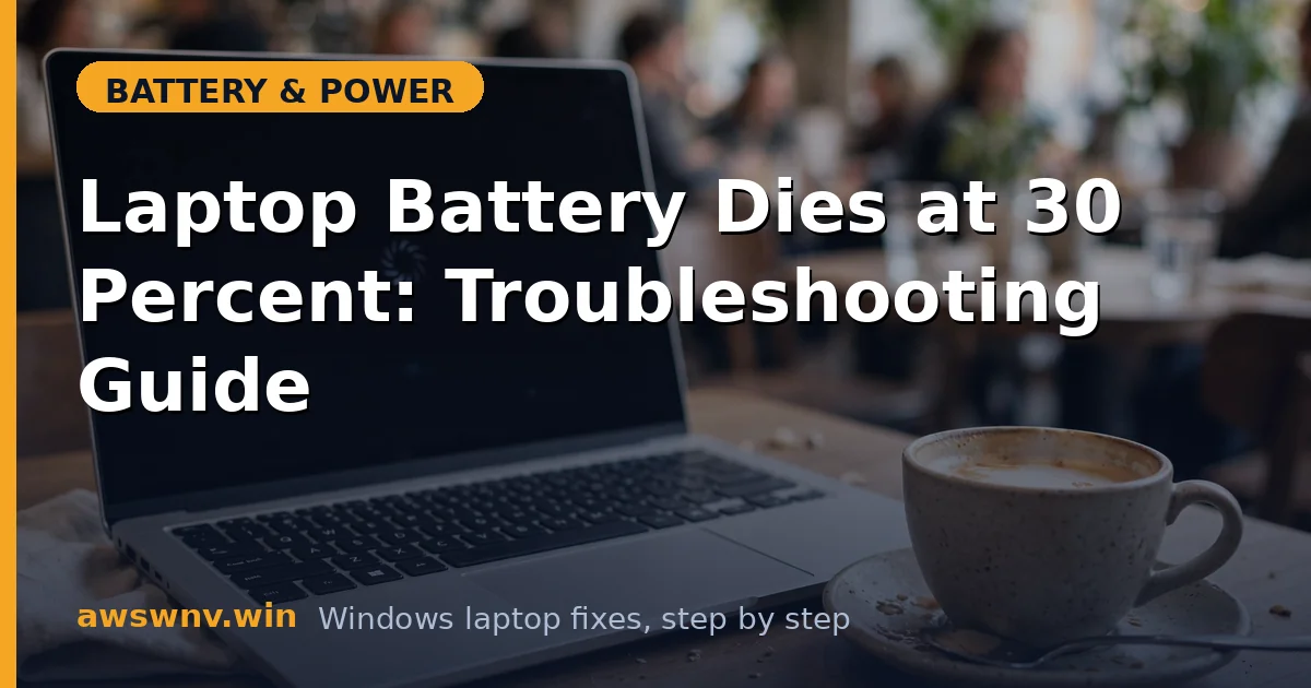 Laptop Battery Dies at 30 Percent: Troubleshooting Guide