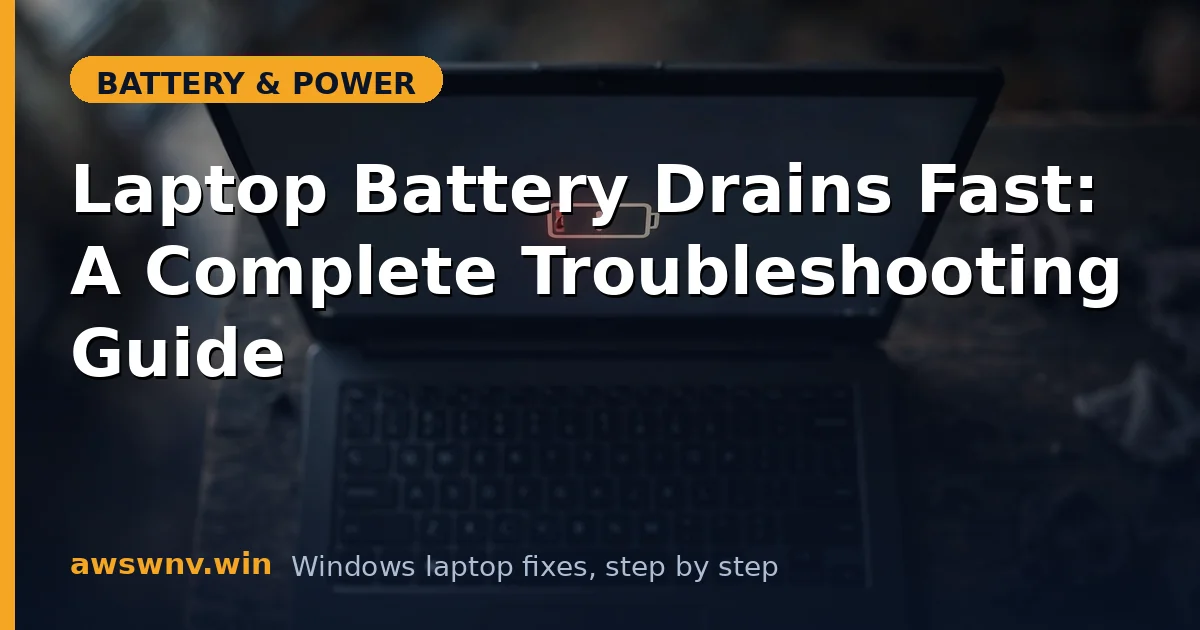 Laptop Battery Drains Fast: A Complete Troubleshooting Guide