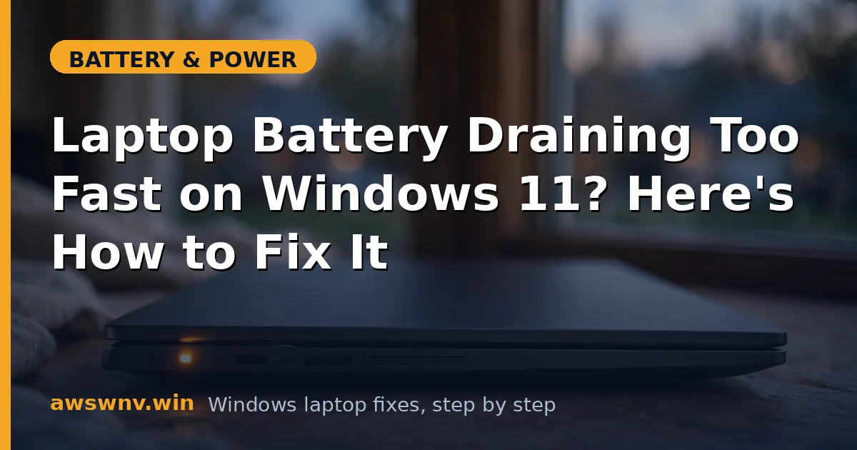 Laptop Battery Draining Too Fast on Windows 11? Here's How to Fix It