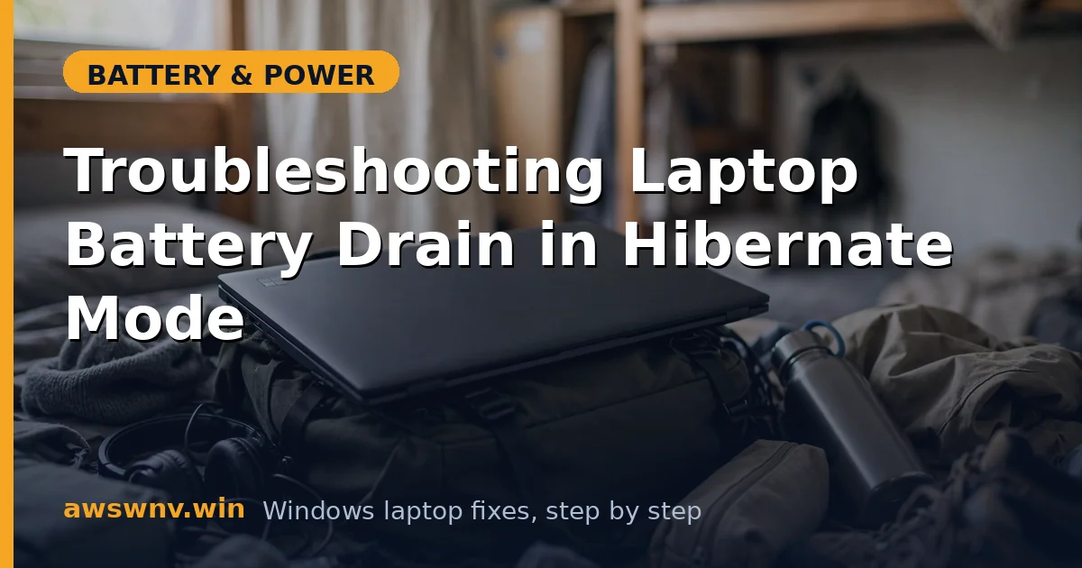Troubleshooting Laptop Battery Drain in Hibernate Mode