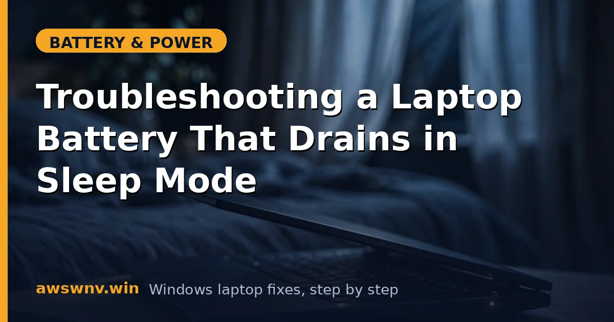 Troubleshooting a Laptop Battery That Drains in Sleep Mode