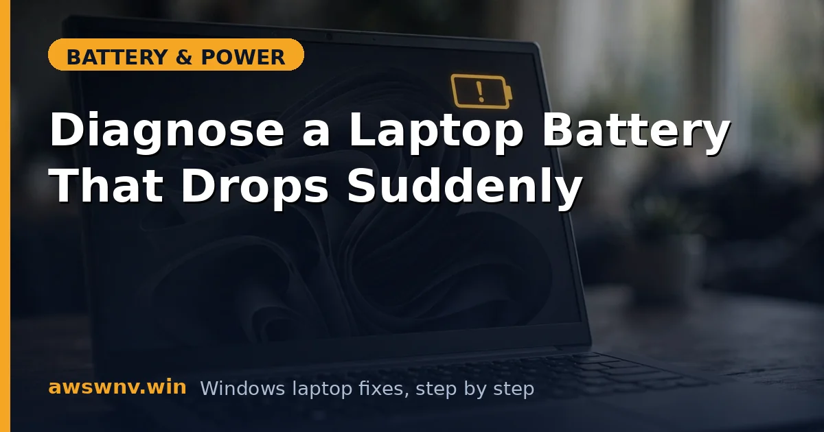 Diagnose a Laptop Battery That Drops Suddenly