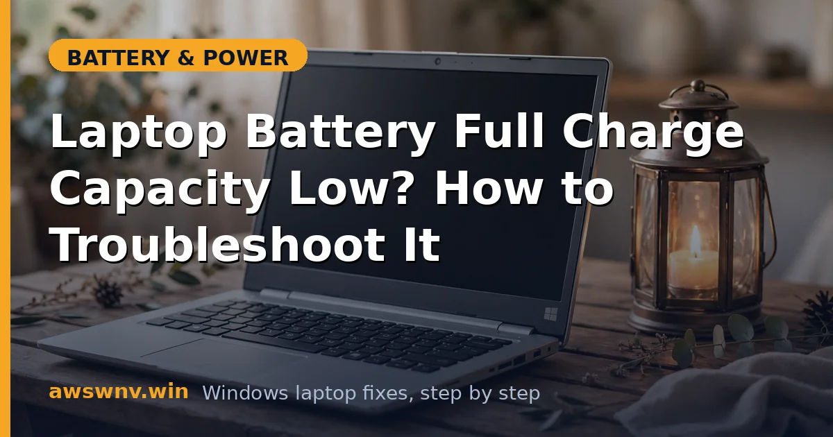 Laptop Battery Full Charge Capacity Low? How to Troubleshoot It