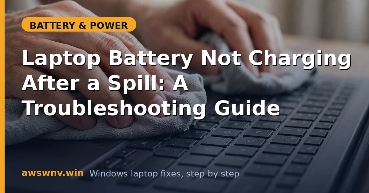 Laptop Battery Not Charging After a Spill: A Troubleshooting Guide