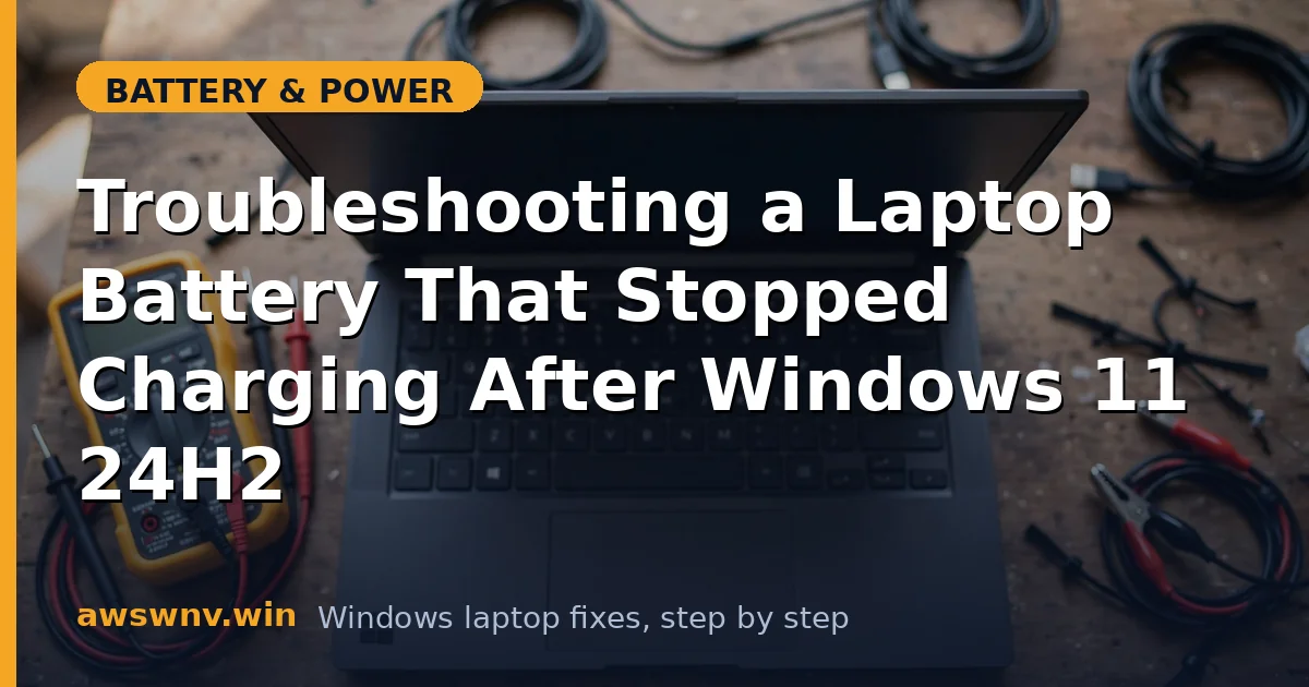 Troubleshooting a Laptop Battery That Stopped Charging After Windows 11 24H2