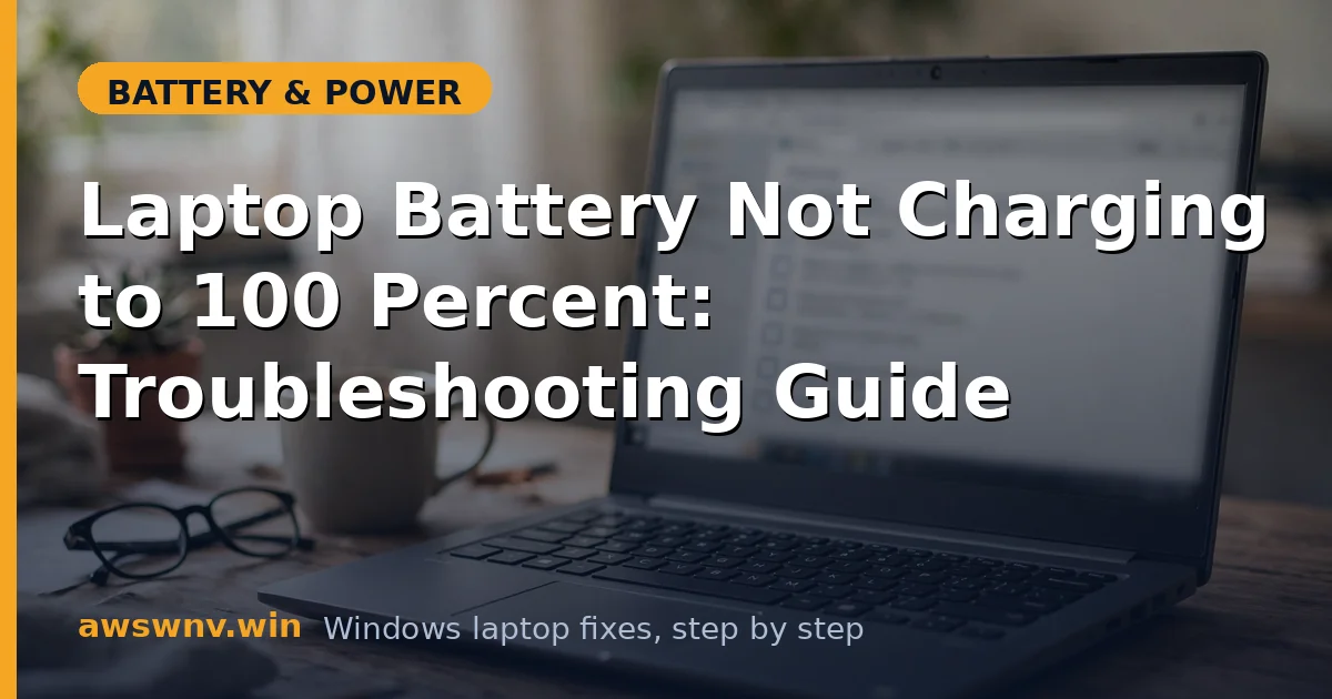Laptop Battery Not Charging to 100 Percent: Troubleshooting Guide