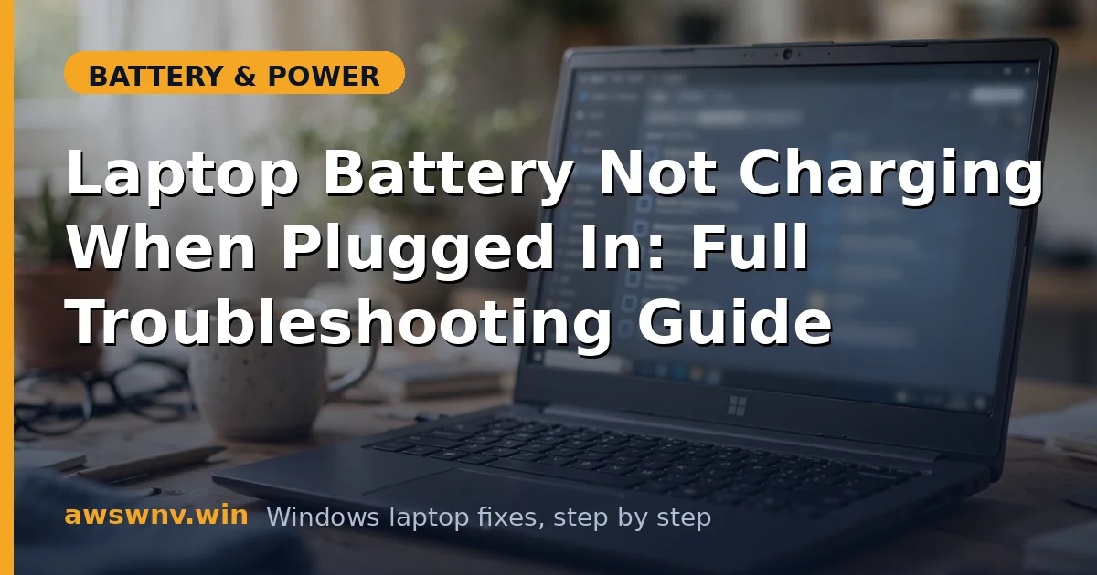 Laptop Battery Not Charging When Plugged In: Full Troubleshooting Guide