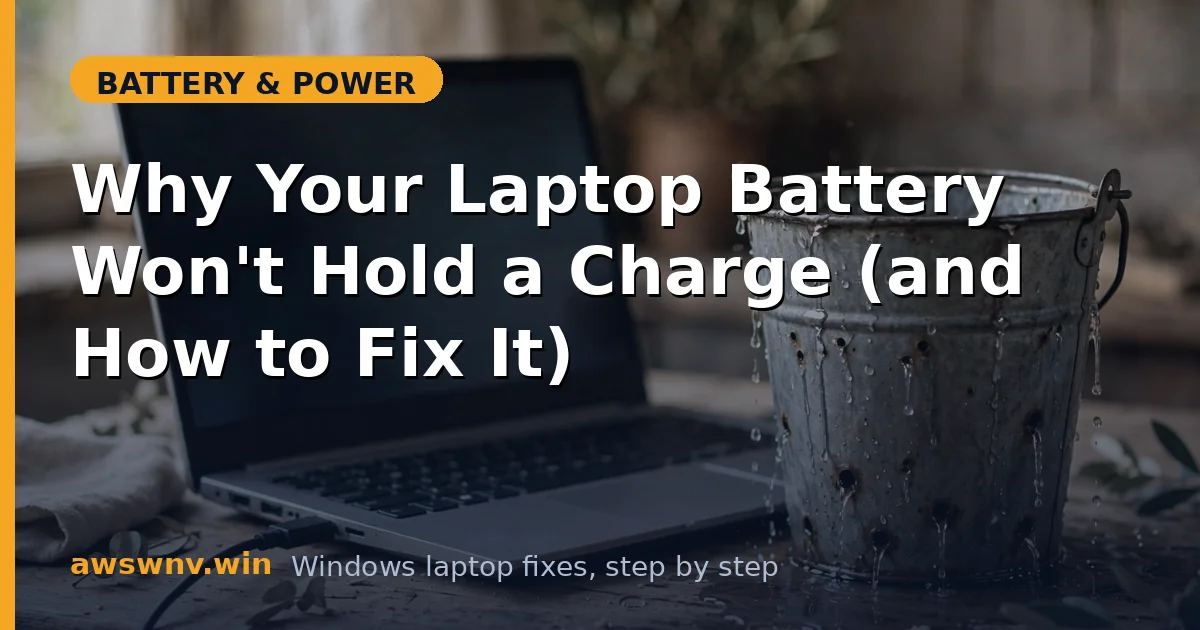 Why Your Laptop Battery Won't Hold a Charge (and How to Fix It)