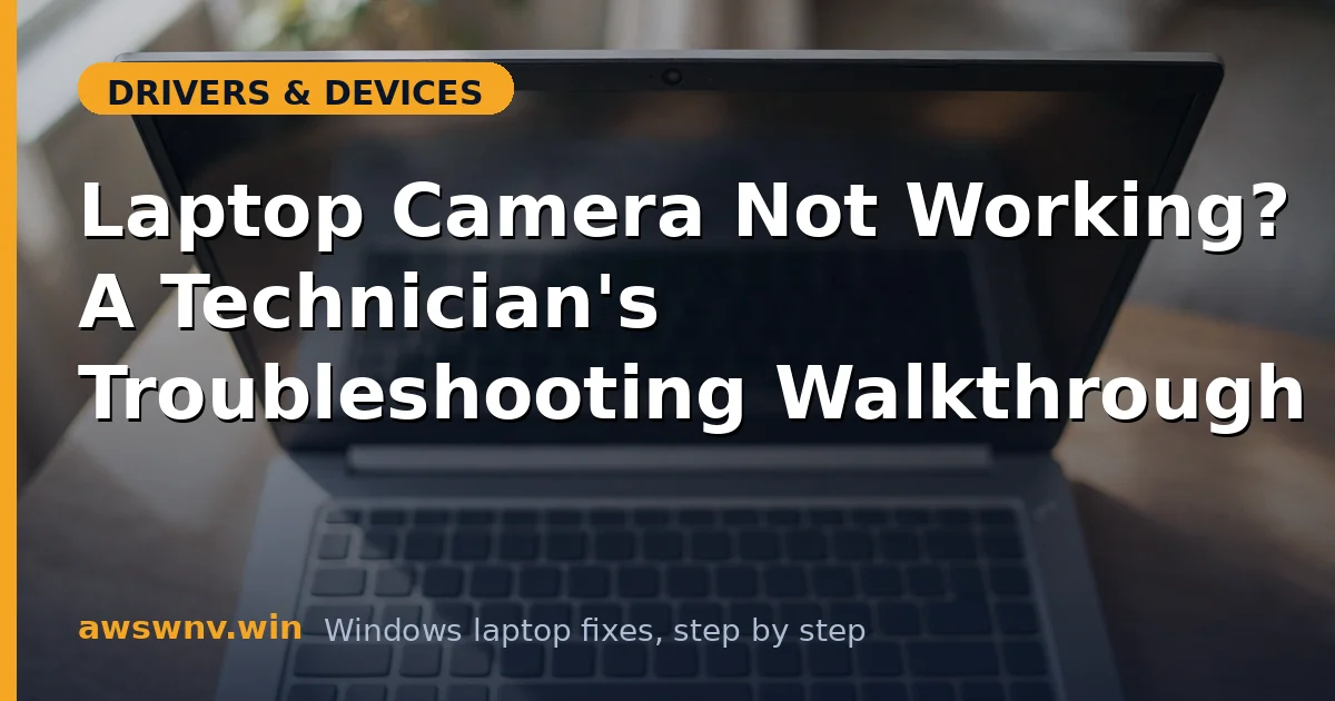 Laptop Camera Not Working? A Technician's Troubleshooting Walkthrough