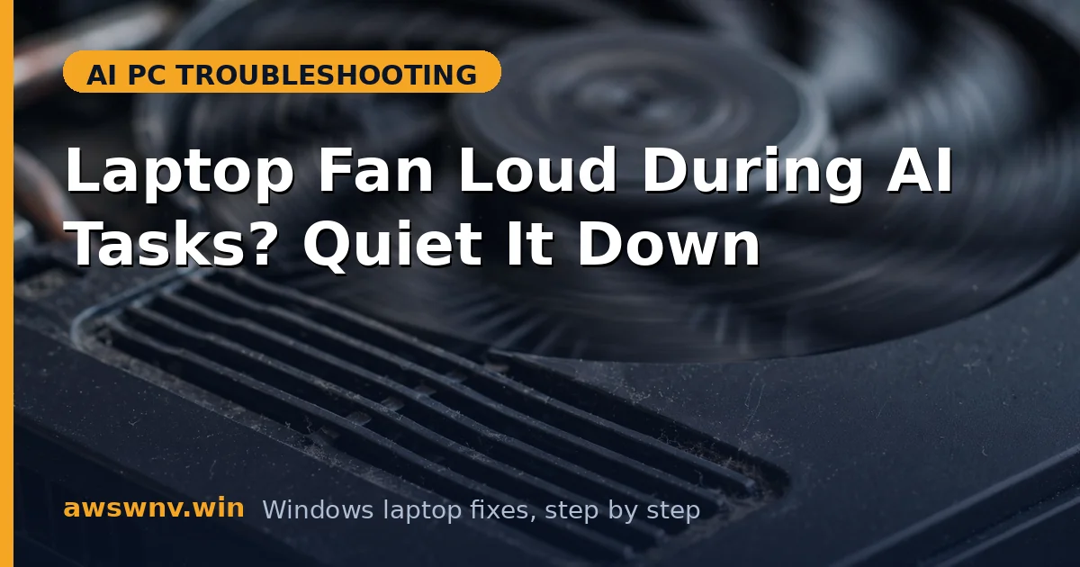 Laptop Fan Loud During AI Tasks? Quiet It Down