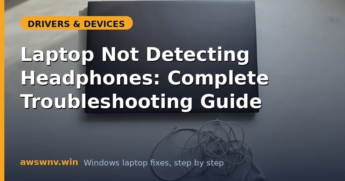 Laptop Not Detecting Headphones: Complete Troubleshooting Guide