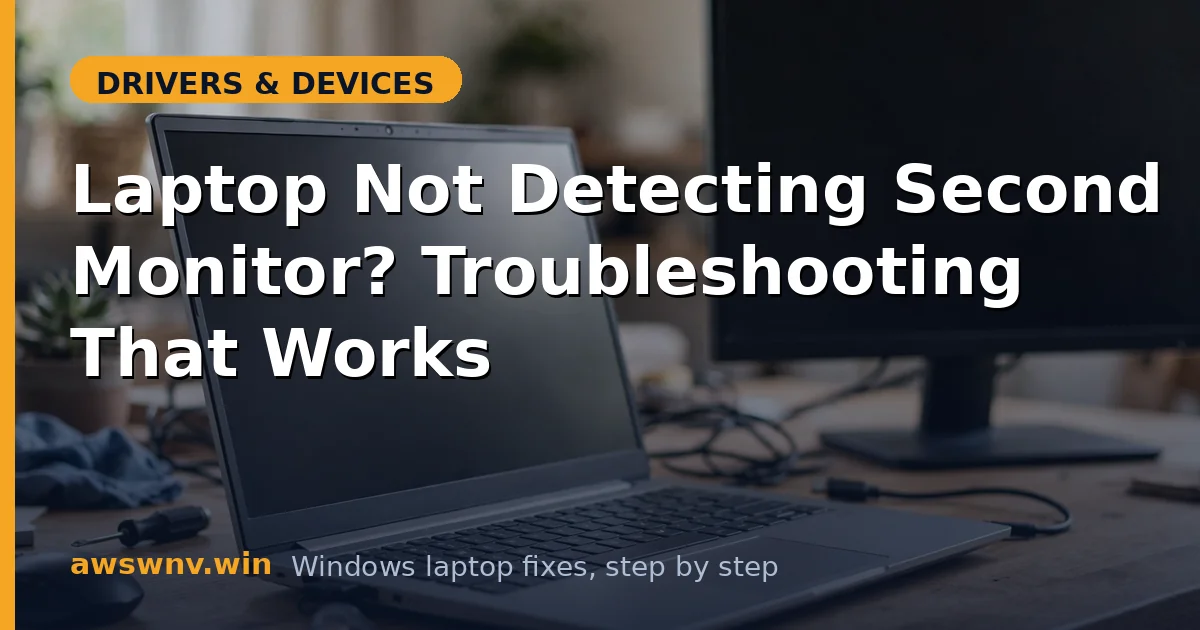 Laptop Not Detecting Second Monitor? Troubleshooting That Works