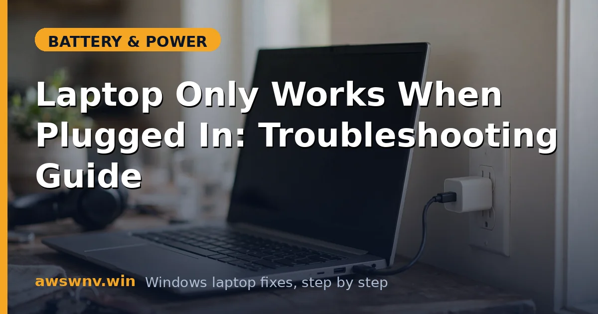 Laptop Only Works When Plugged In: Troubleshooting Guide