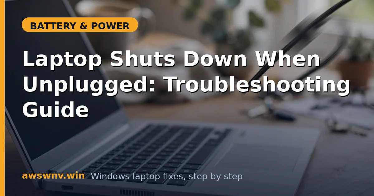 Laptop Shuts Down When Unplugged: Troubleshooting Guide
