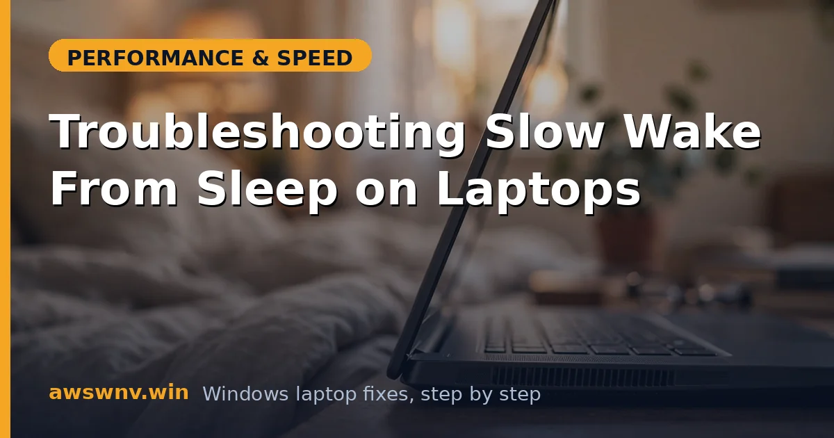 Troubleshooting Slow Wake From Sleep on Laptops