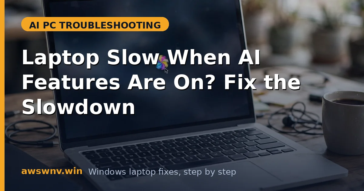 Laptop Slow When AI Features Are On? Fix the Slowdown