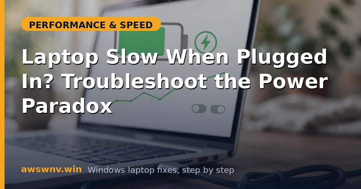 Laptop Slow When Plugged In? Troubleshoot the Power Paradox