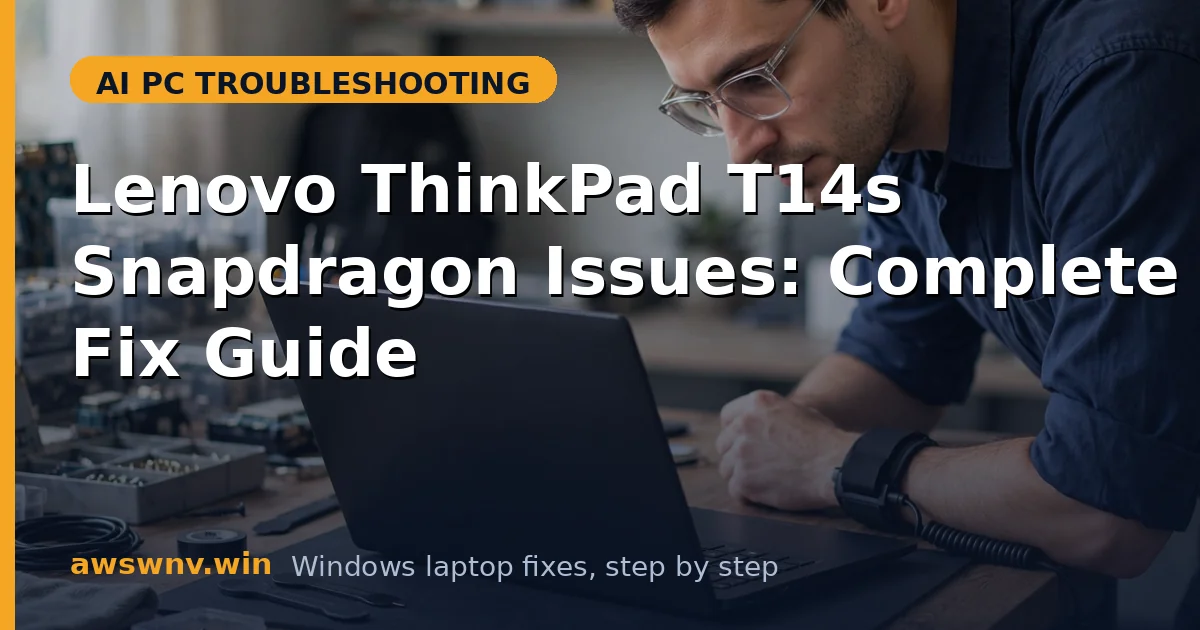 Lenovo ThinkPad T14s Snapdragon Issues: Complete Fix Guide