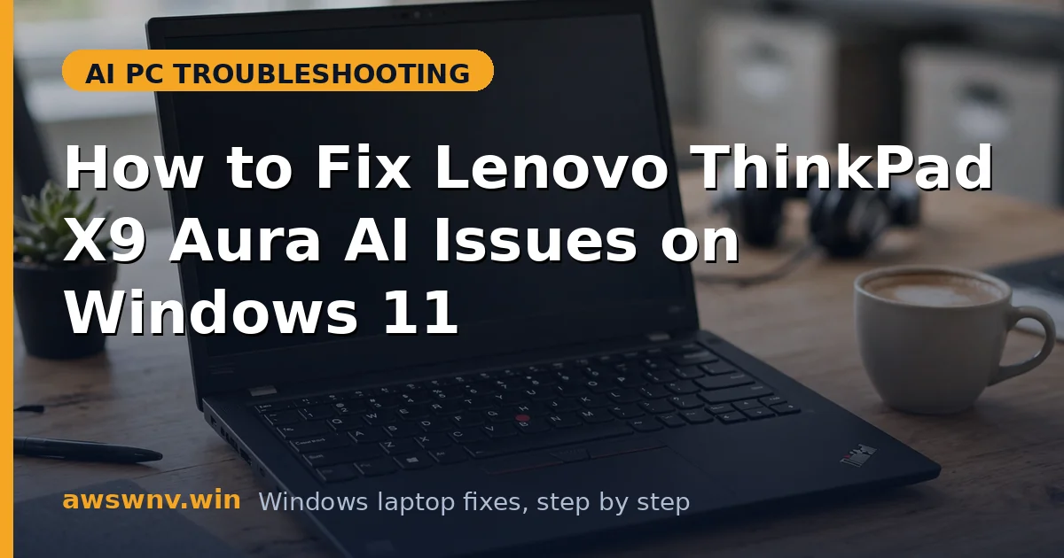 How to Fix Lenovo ThinkPad X9 Aura AI Issues on Windows 11
