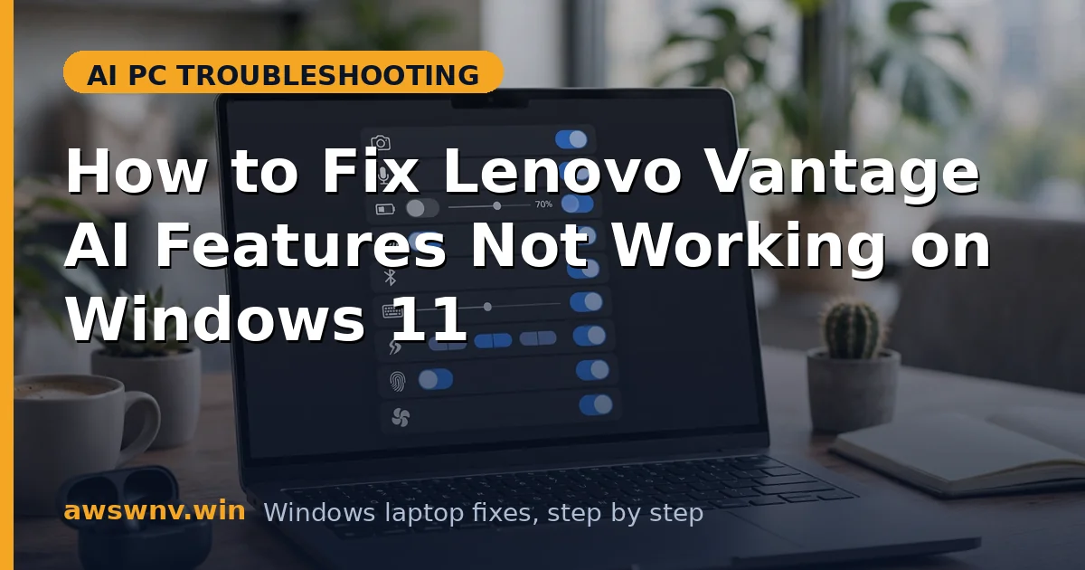 How to Fix Lenovo Vantage AI Features Not Working on Windows 11