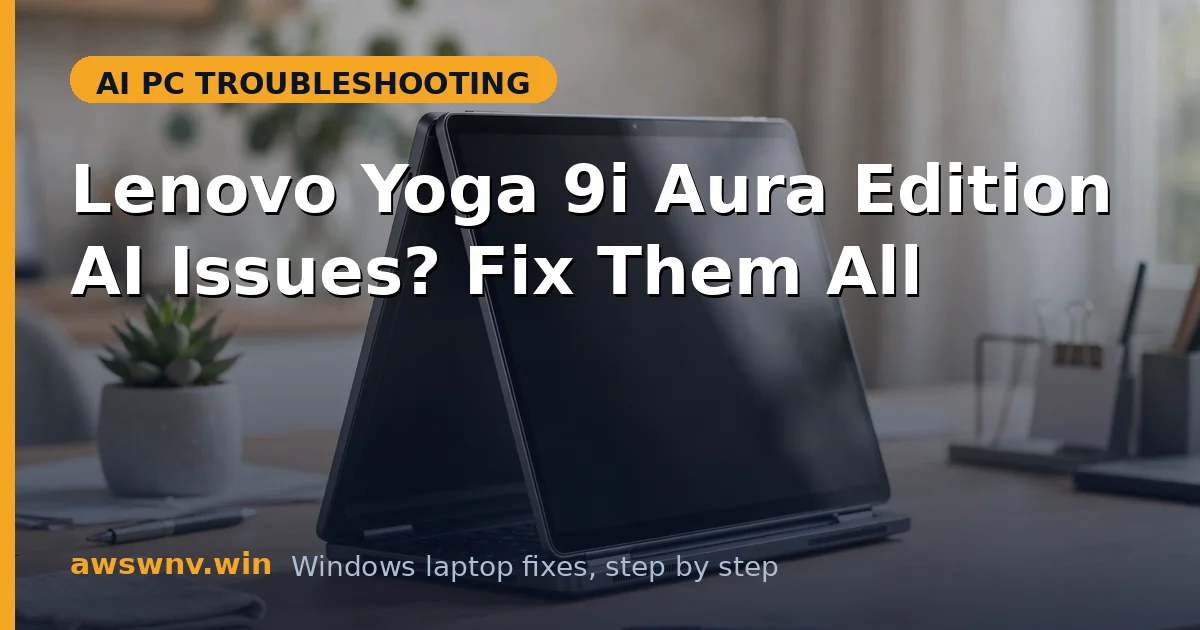 Lenovo Yoga 9i Aura Edition AI Issues? Fix Them All