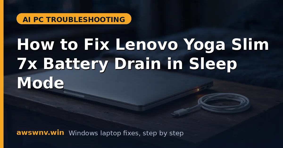 How to Fix Lenovo Yoga Slim 7x Battery Drain in Sleep Mode