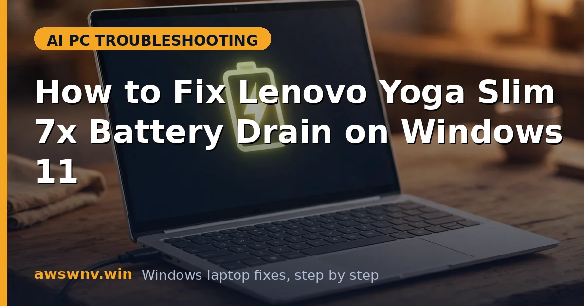 How to Fix Lenovo Yoga Slim 7x Battery Drain on Windows 11