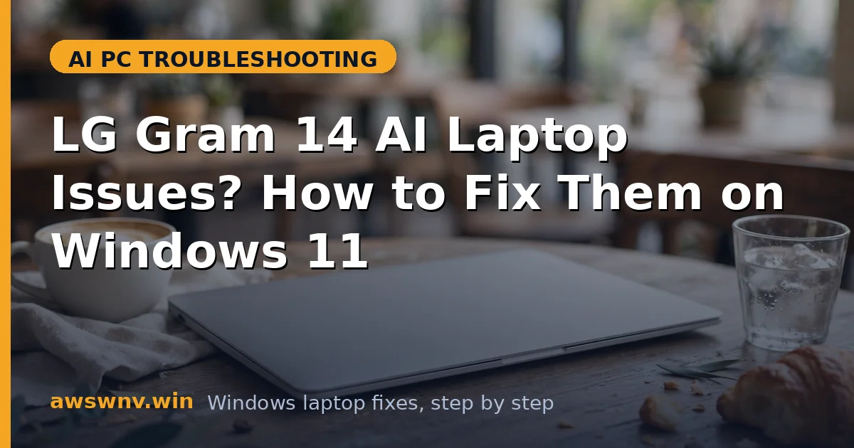LG Gram 14 AI Laptop Issues? How to Fix Them on Windows 11