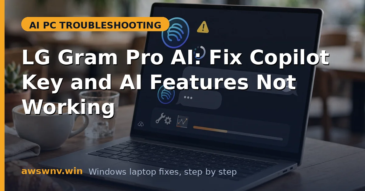 LG Gram Pro AI: Fix Copilot Key and AI Features Not Working