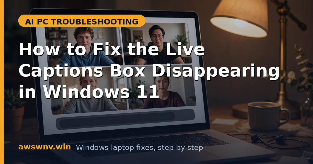 How to Fix the Live Captions Box Disappearing in Windows 11