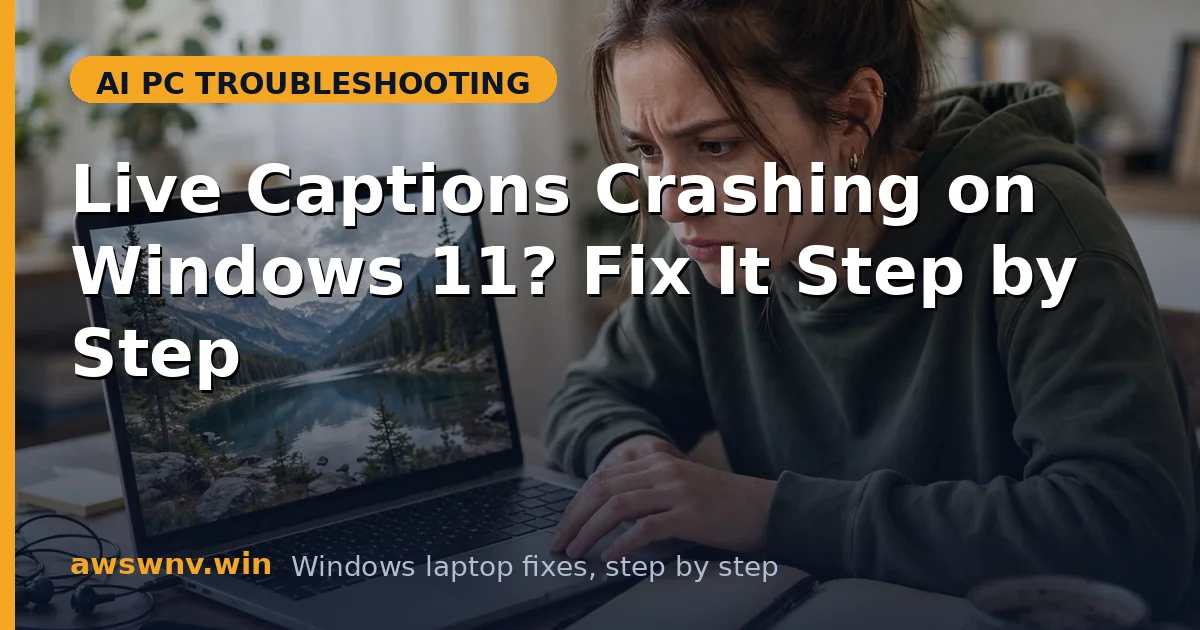 Live Captions Crashing on Windows 11? Fix It Step by Step